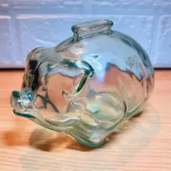 【ガラス製】豚の貯金箱