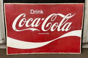 Coca Cola ブリキ 大型 看板 183cm × 122cm レトロ ヴィンテージ アンティーク 特大 コカコーラ 【現状品】