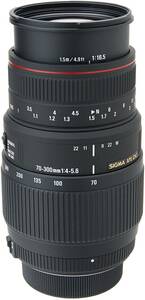 SIGMA 望遠ズームレンズ APO 70-300mm F4-5.6 DG MACRO ニコン用 フルサイ (中古品)