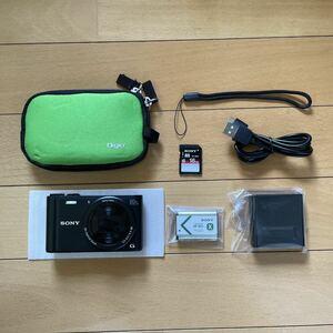 ソニー SONY デジカメ デジタルカメラ サイバーショット DSC-WX350 黒 ブラック 美品 SDカード Digioケース 付属