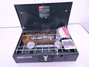 未使用品 コンロ Coleman コールマン TwoBurner POWERHOUSE Unleaded Stove ツーバーナー 414 アウトドア 長期保管品