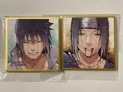 NARUTO ナルト ガチャ 色紙 うちはサスケ うちはイタチ