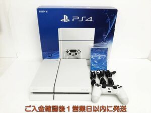 【1円】PS4 本体 セット 500GB ホワイト SONY PlayStation4 CUH-1200A 初期化/動作確認済 H07-788os/G4