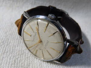 稼働中・オリエント男性用手巻き腕時計 (直径35.5ミリぐらい) Royal Orient 19 JEWELS