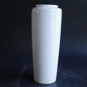 壺　白 円柱型　花瓶　花立　