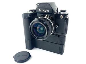 5E3★Nikon/ニコン★ F2 フォトミック A ＋ NIKKOR Ai-s F2.8 24mm F3.5 ＋ MD-3/MB-2 一眼レフフィルムカメラ