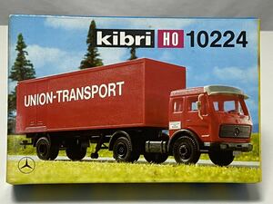 ☆未組立　kibri　HO　10224　キブリ　西ドイツ製　13×2.8×4.5㎝　UNION-TRANSPORT　トレーラー　トラック　模型