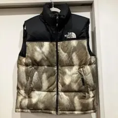 美品 Supreme ノースフェイス 13AW fur print nuptse