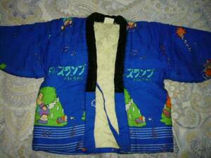 ドクターランプ　アラレ　ハンテン　半纏　鮮やかな青　30年前の　レア　昭和時代品　