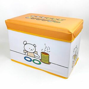 こぐまちゃん ストレージBOX (ホットケーキ) オレンジ スツール おもちゃ箱