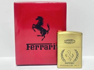 (90) ZIPPO ジッポ ジッポー オイルライター Ferrari MAGNETI MARELLI フェラーリ マニエッティ・マレリ 跳ね馬 箱付き 喫煙グッズ