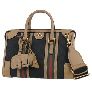 グッチ GUCCI ショルダーバッグ ハンドバッグ オフィディア GG ブラック ベージュ 12985