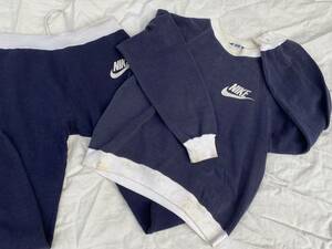 70s オールド ナイキ NIKE オレンジ スウォッシュタグ SPORTSWEAR ヴィンテージ NAVY スウェット SWOOSH VINTAGE セットアップ SETUP