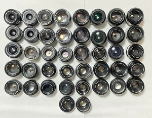 単焦点レンズ Canon Nikon MINOLTA PENTAX YASHICA OLYMPUS 1.4/1.8/2.8/3.5 フィルムカメラ カメラレンズ まとめ 大量セット 動作未確認