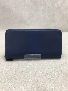 PRADA◆長財布/レザー/ネイビー/メンズ