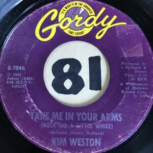 試聴 KIM WESTON TAKE ME IN YOUR ARMS VG+ 