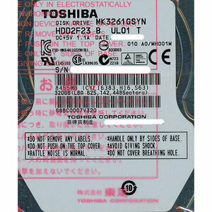 TOSHIBA(東芝) ノート用HDD 2.5inch MK3261GSYN 320GB [管理:20345995]