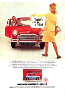 ◆1966年の自動車広告　ミニ　クーパー　MINI
