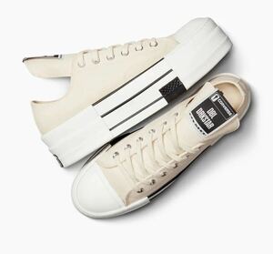 28.5cm US 10 RICK OWENS CONVERSE リックオウエンス　コンバース　厚底　オフホワイト　スニーカー　ダークシャドウ