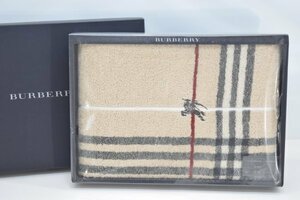 未開封 BURBERRY バーバリー バスタオル 1枚 BB8110 BE 綿100％ ベージュ チェック タオル Hb-451M