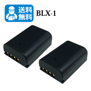 送料無料　BLX-1　オリンパス　互換バッテリー　2個 （カメラ本体に残量表示可能）OM SYSTEM OM-1