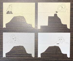 ☆【ディズニー】塔の上のラプンツェル　切り絵立体メモ（４種類２枚セット）