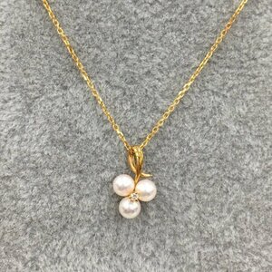 MIKIMOTO　ミキモト　K18　パール　ネックレス　総重量3.0g　箱付き【CDAU4058】