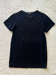 BALMAIN PARIS sizeXS イタリア製Tシャツ クルーネック ダメージ加工 ブラック 黒 バルマン パリ 国内正規