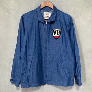 希少 限定 VAN JACKET × BLUEBLUE ヴァンヂャケット × ブルーブルー アーチロゴ デニム スウィングトップ ジャケット ブルゾン size.S 青