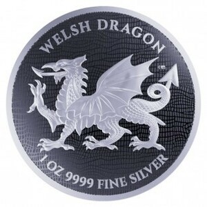 [保証書・カプセル付き] 2022年 (新品) ニウエ「ウェールズのドラゴン」純銀 1オンス 銀貨