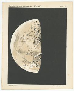 ☆アンティーク天文図版 天体観測 宇宙 星座図 天文古書「月」（イギリス1904年）☆ 