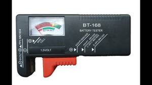バッテリーテスター 電池残量測定器 アナログ式バッテリーチェッカーブラック 乾電池やボタン電池の残量チェック BT-168