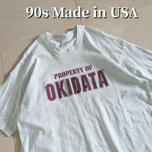 90s USA製 OKIDATA　Tシャツ シングルステッチ XXL FRUIT OF THE LOOM