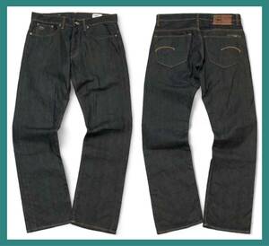 1011 美品◆G-STAR RAW ジースター ロウ◆3301 STRAIGHT 濃紺 デニム ジーンズ W33L32