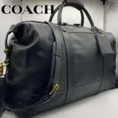 【極美品】COACH コーチ　ボストンバック　レザー　大容量　ブラック　ビジネス