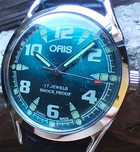 ●希少！●オリス■ORIS 手巻き機械式1980年代ヴィンテージメンズ腕時計アンティーク即納　男性人気ブランド1118g