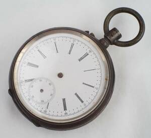 戦前　銀製 SILVER　古い懐中時計　レッツ商会　シルバー 800　98.9g　ジャンク　送料無料