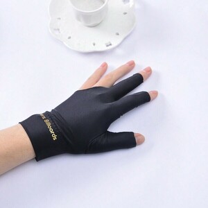 メンズ アクセサリー 手袋 ビリヤードグローブ ストレッチ性の高いスパンデックス素材 黒色 10個セット（左手用）