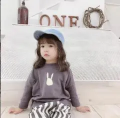 【可愛い♥】子供服　Ｔシャツ　100㎝　キッズ　韓国　長袖　ロンティー　女の子