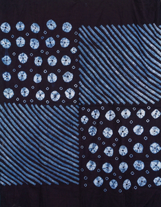 藍染布　アフリカ　ギニア　バゼン布　フラ族　藍染絞り　No.12　飾り布