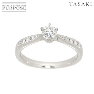 タサキ TASAKI ピアチェーレ ダイヤ 0.30ct/0.08ct G/VS2/3EX 9号 リング Pt 田崎真珠 指輪 Diamond Ring【鑑定書付き】 90175929