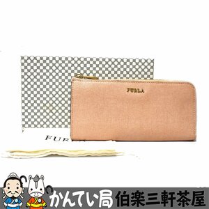 FURLA【フルラ】長財布　L字ファスナ　ピンク系　レディース【中古】