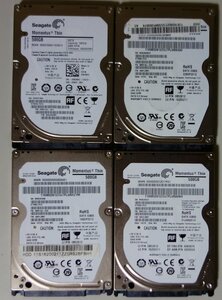 3729 2.5インチ内蔵SATAハードディスク 500GB Seagate ST500LT012-9WS142 4個まとめて 7mm 5400rpm 正常 Mac/Win