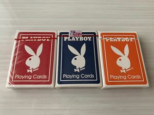 新品未開封 Playboy 3種セット レアデック オールドデック トランプ類税証紙 プレイボーイ