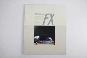 TOYOTA CAROLLA FX/トヨタ カローラFX AE/EE90系 カタログ 昭和62年 絶版車 旧車 名車 パンフレット 広告 販促 資料