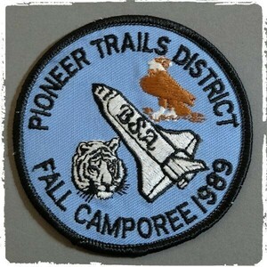 VB03 80s PIONEER TRAILS DISTRICT FALL CAMPOREE ボーイスカウト BSA ワッペン パッチ ロゴ エンブレム トラ イーグル 刺繍