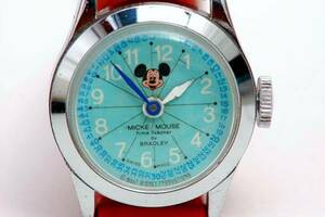 即決　ディズニー　BRADLEY　ミッキーマウス 　手巻き時計　Ｔｉｍｅ Ｔｅａｃｈｅｒ　SWISS