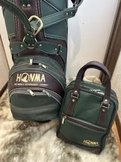 希少 本革 HONMA キャディバック シューズケースカートタイプ ゴルフバック