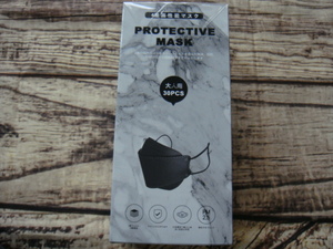4層高性能マスク^,,.PROTECTIVE MASK(2重の高性能フィルター・ノーズワイヤー・PM2.5・肌にやさしい生地)大人用30枚入_.,,^「新品」