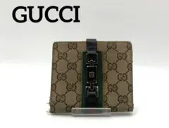 GUCCI グッチ　二つ折り財布　GGキャンパス　ジャッキー　ブランド　オシャレ